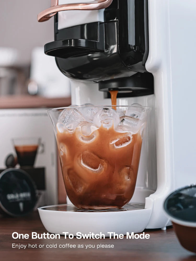 Caffinty™ 5-in-1 Smart Coffee Machine – Hot & Cold Brew, Capsule Compatible
