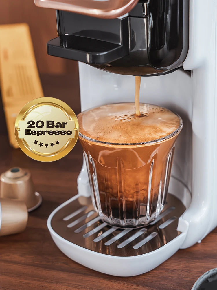 Caffinty™ 5-in-1 Smart Coffee Machine – Hot & Cold Brew, Capsule Compatible