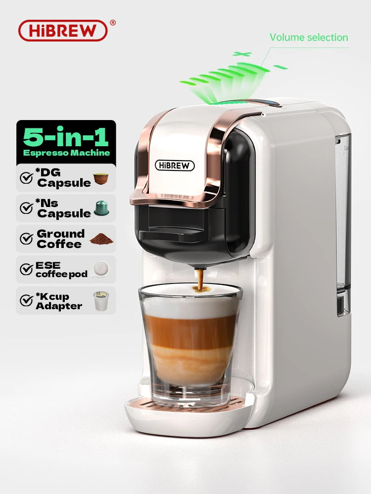 Caffinty™ 5-in-1 Smart Coffee Machine – Hot & Cold Brew, Capsule Compatible