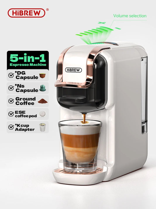 Caffinty™ 5-in-1 Smart Coffee Machine – Hot & Cold Brew, Capsule Compatible